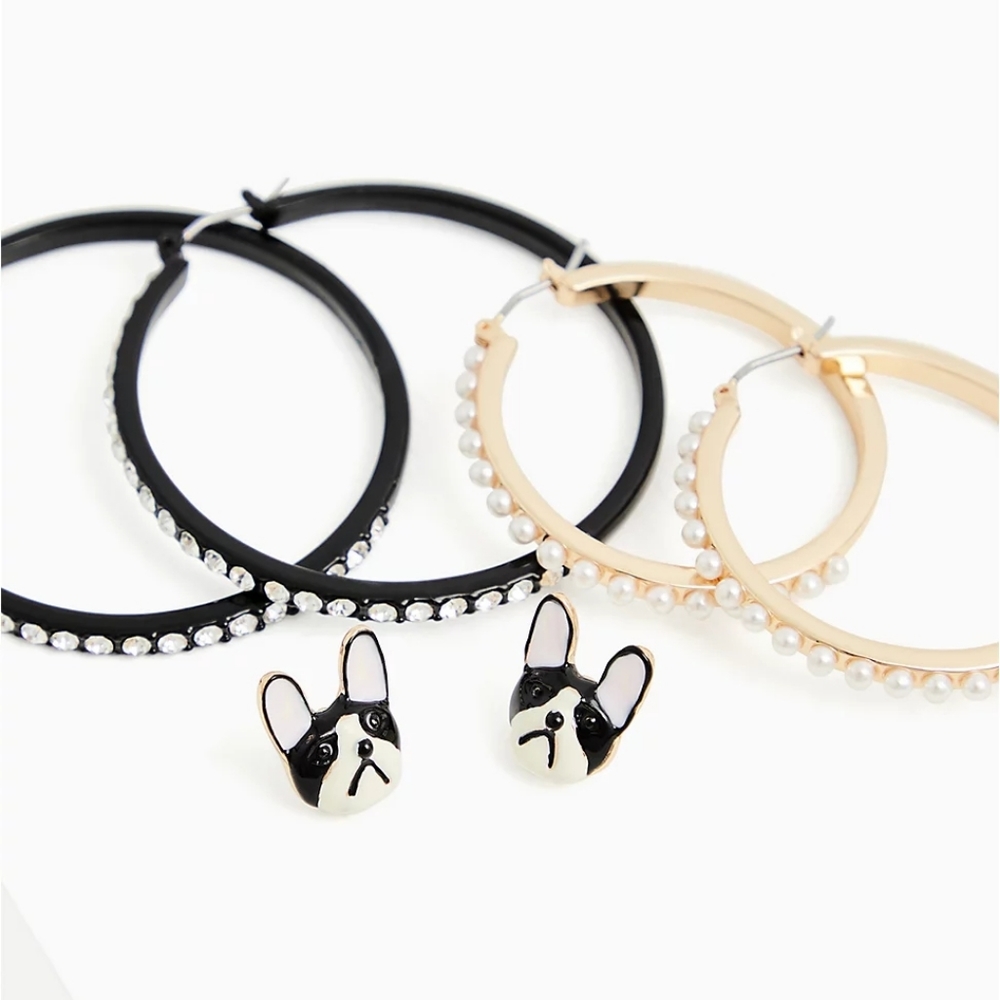Torrid Betsey Johnson Boston stud & hoop earrings